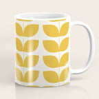 Danish Pattern Yellow Mid Century Modern Coffee Mug Gallery Image 1