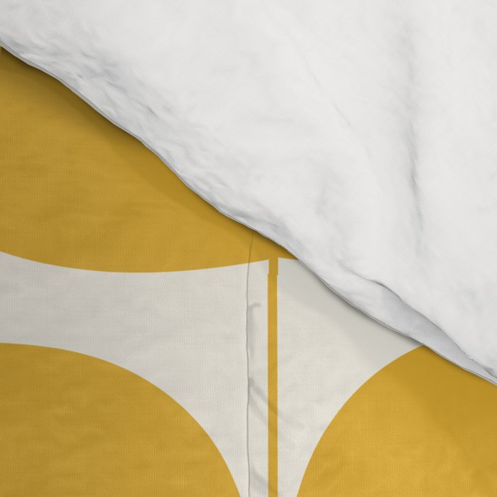 Danish Pattern Yellow Mid Century Modern Comforter Gallery Image 4