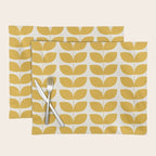 Danish Pattern Yellow Mid Century Modern Placemat Gallery Image 1