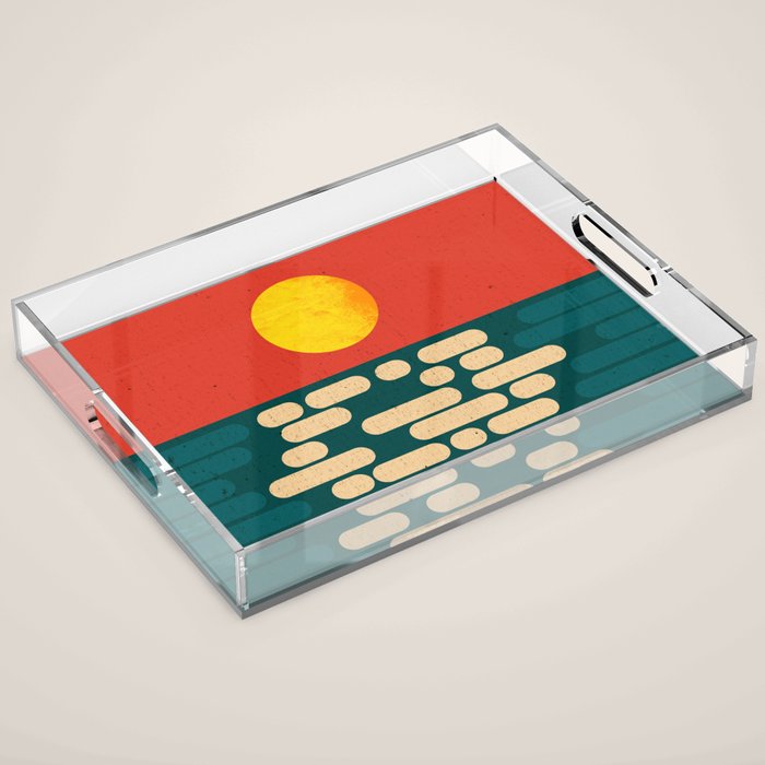 Sun Over The Sea - Afternoon Acrylic Tray Gallery Image 1