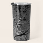 Detroit Black Map Travel Mug Gallery Image 3