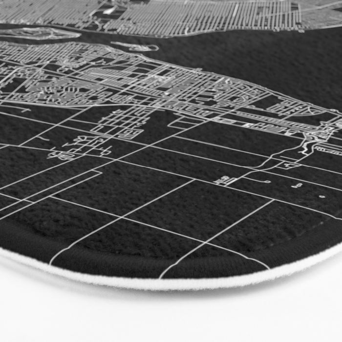 Detroit Black Map Bath Mat Gallery Image 3