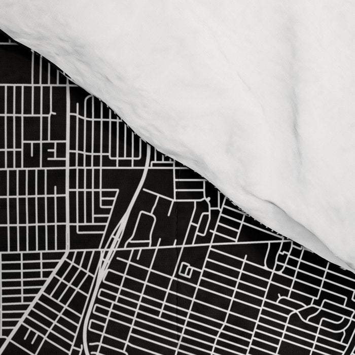 Detroit Black Map Comforter Gallery Image 4
