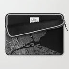 Detroit Black Map Laptop Sleeve Gallery Image 2