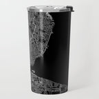 Detroit Black Map Travel Mug Gallery Image 2