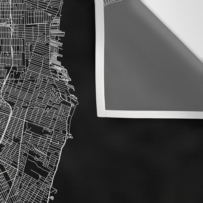 Detroit Black Map Wall Tapestry Gallery Image 3