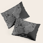 Detroit Black Map Pillow Sham Gallery Image 3