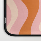 Retro Liquid Swirl Abstract Square Pink Orange Cream Laptop Sleeve Gallery Image 3