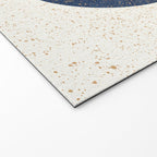 Circle Abstract - Gold Navy Blue Texture Welcome Mat Gallery Image 2
