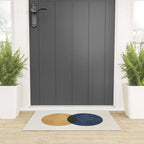 Circle Abstract - Gold Navy Blue Texture Welcome Mat Gallery Image 3