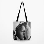 NASA Astronaut, Anna Fisher, black and white photograph Tote Bag Gallery Image 2