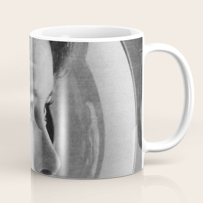 NASA Astronaut, Anna Fisher, black and white photograph Coffee Mug Gallery Image 1