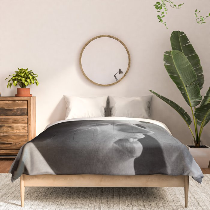 NASA Astronaut, Anna Fisher, black and white photograph Comforter Gallery Image 3