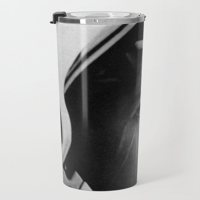 NASA Astronaut, Anna Fisher, black and white photograph Travel Mug Gallery Image 3