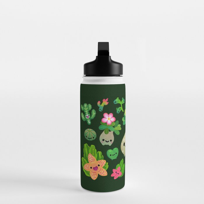 Baby succulent 4 - dark Water Bottle Gallery Image 3