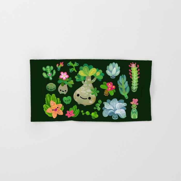Baby succulent 4 - dark Bath Towel Gallery Image 1