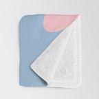 Retro Liquid Swirl Abstract 2 in Pastel Pink and Light Blue Throw Blanket Gallery Image 3