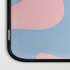 Retro Liquid Swirl Abstract 2 in Pastel Pink and Light Blue Laptop Sleeve Gallery Image 3