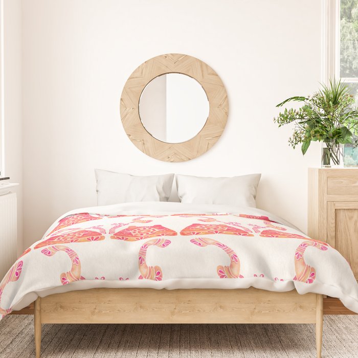 Vintage Rotary Phone - Peach Palette Duvet Cover Gallery Image 3