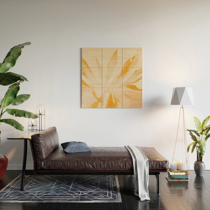 Sun Blooming Flower Wood Wall Art Gallery Image 2