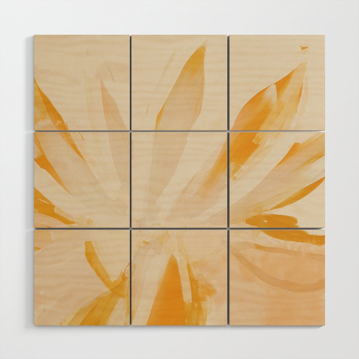 Sun Blooming Flower Wood Wall Art Gallery Image 1