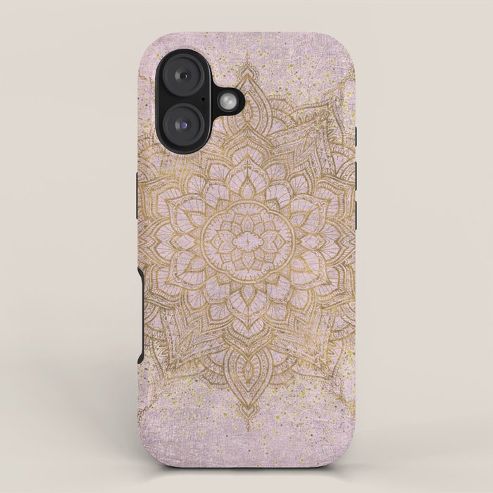 Boho sparkling mandala - rose gold iPhone Case Gallery Image 1