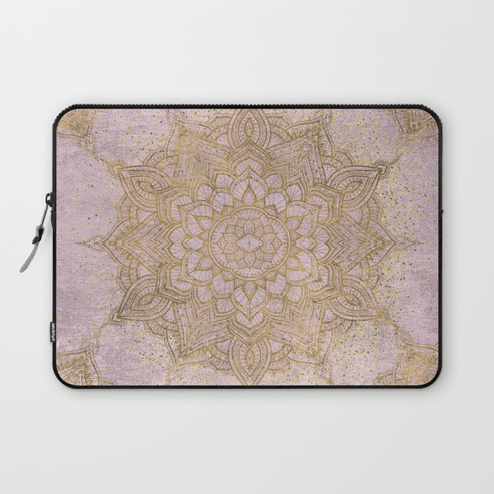 Boho sparkling mandala - rose gold Laptop Sleeve Gallery Image 1