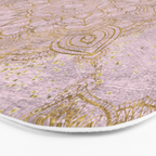 Boho sparkling mandala - rose gold Bath Mat Gallery Image 3