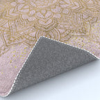 Boho sparkling mandala - rose gold Rug Gallery Image 4