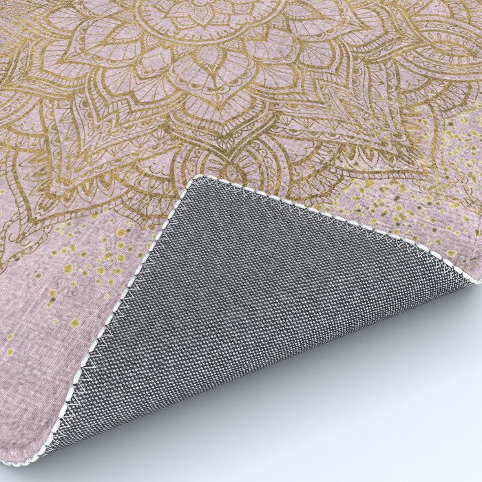 Boho sparkling mandala - rose gold Rug Gallery Image 4