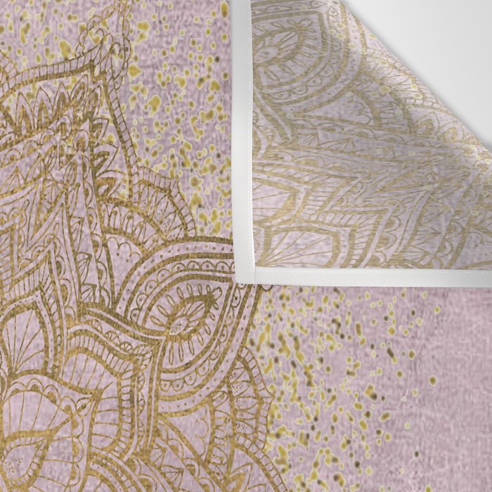 Boho sparkling mandala - rose gold Wall Tapestry Gallery Image 3