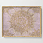 Boho sparkling mandala - rose gold Serving Tray Gallery Image 1