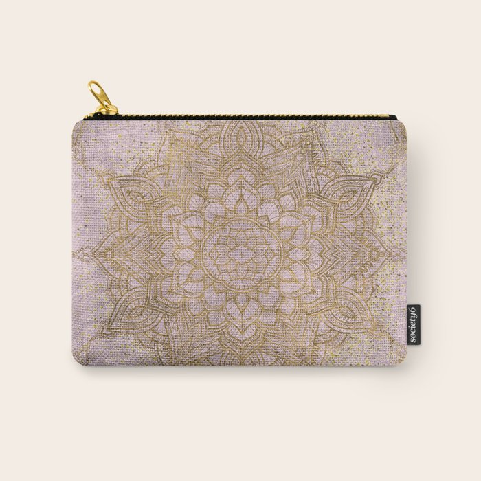 Boho sparkling mandala - rose gold Carry All Pouch Gallery Image 1