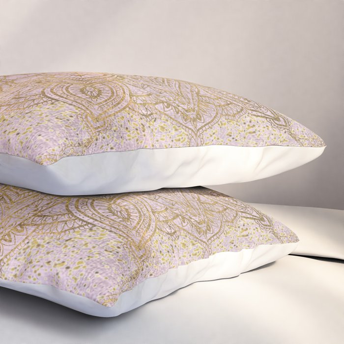 Boho sparkling mandala - rose gold Pillow Sham Gallery Image 3