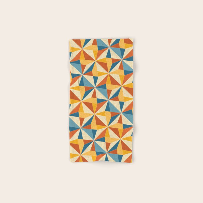 Kaleidoscope Tile Pattern IV Bright Vibrant Summer Bath Towel Gallery Image 1