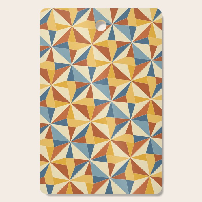 Kaleidoscope Tile Pattern IV Bright Vibrant Summer Cutting Board Gallery Image 1