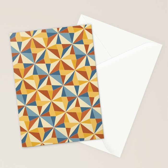 Kaleidoscope Tile Pattern IV Bright Vibrant Summer Stationery Card Gallery Image 2