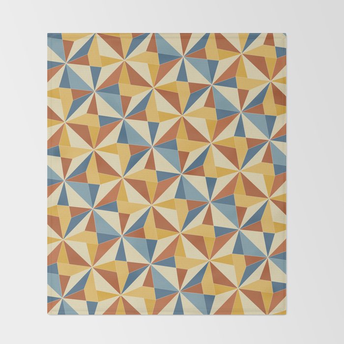 Kaleidoscope Tile Pattern IV Bright Vibrant Summer Throw Blanket Gallery Image 2
