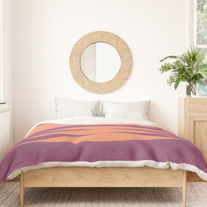 Sunset Geometric Pink Midcentury style Duvet Cover Gallery Image 3