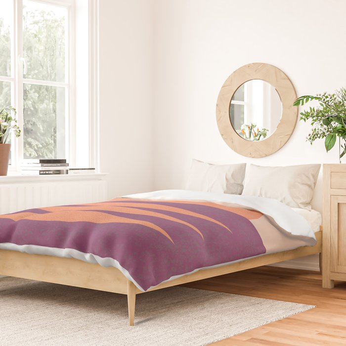 Sunset Geometric Pink Midcentury style Duvet Cover Gallery Image 2