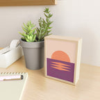 Sunset Geometric Pink Midcentury style Mini Art Print Gallery Image 2