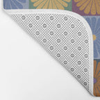 Retro Flowers Check Pattern XII Bath Mat Gallery Image 2