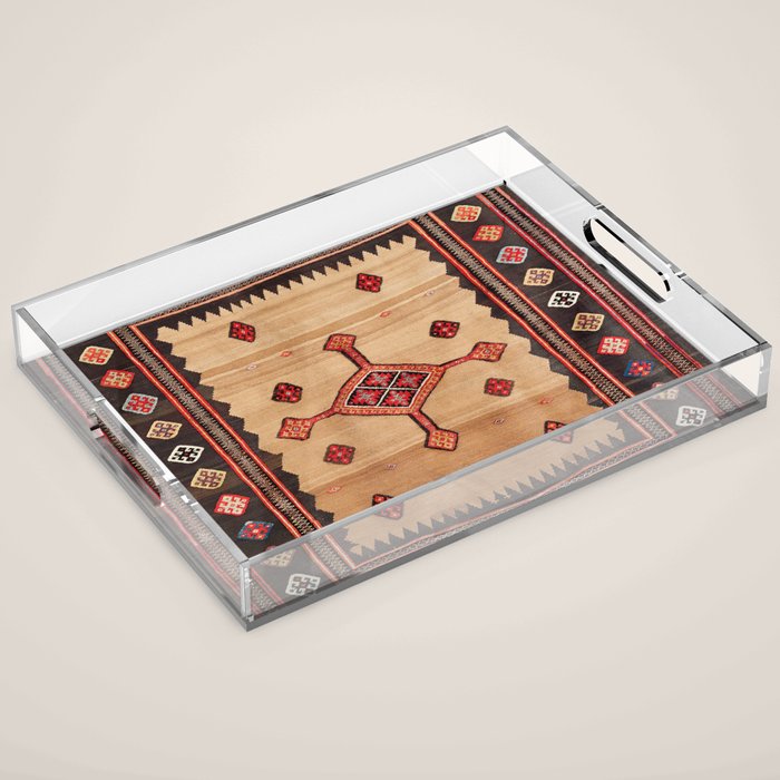Varamin Ru Khorsi North Persian Table Cover Print Acrylic Tray Gallery Image 1