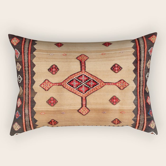Varamin Ru Khorsi North Persian Table Cover Print Rectangular Pillow Gallery Image 1