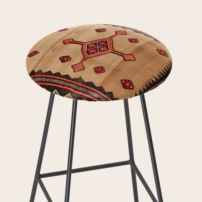 Varamin Ru Khorsi North Persian Table Cover Print Stool Gallery Image 2