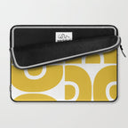 Mid Century Modern Abstract Pattern 7721 Mustard Yellow Laptop Sleeve Gallery Image 2