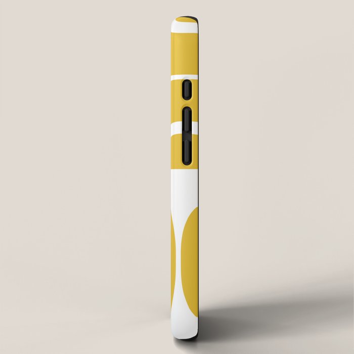 Mid Century Modern Abstract Pattern 7721 Mustard Yellow iPhone Case Gallery Image 2