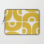 Mid Century Modern Abstract Pattern 7721 Mustard Yellow Laptop Sleeve Gallery Image 1
