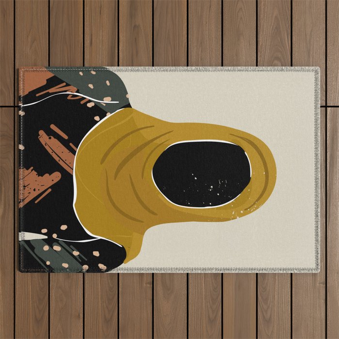 Black Hair No. 13 Outdoor Rug Gallery Image 1