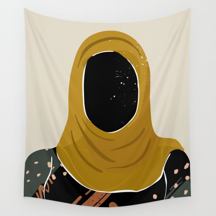 Black Hair No. 13 Wall Tapestry Gallery Image 1